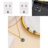 Turkish Evil Eye Jewelry Set With Geometric Alloy Pendant And Chain For Women