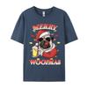 Merry Woofmas Christmas Funny Dog Santa Tshirt Printed T Shirts Unisex Tshirts Unisex Distinctive Design Tops Designer T Shirt