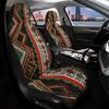 2 Stück, Vintage Stammesdesign Autositzbezug Set Für Die Meisten Autos, Mode Neuheit Autositzbezüge Abdeckungen, Für Alle Jahreszeiten, Komfortab