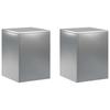Plant Stand 2 Pcs Silver 30 X 30 X 40 Cm Stainless Steel