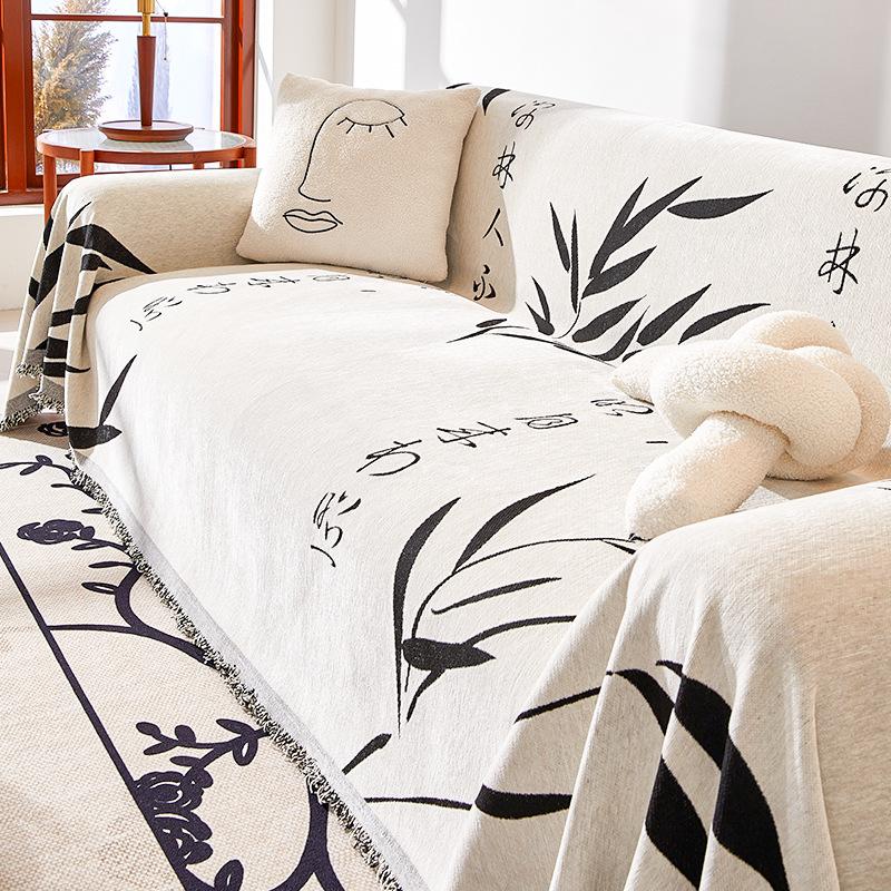 Four Seasons Universal Chenille Sofa Cover Towel Non-Slip All-Inclusive One-Piece Sofa Cover High-Grade Anti-Scratching Universal Cover