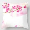 Pink Flowers Throw Pillow Cover With Short Plush Print For Living Room Sofa Decoration Cushion Cover Pillow Covers Decorative