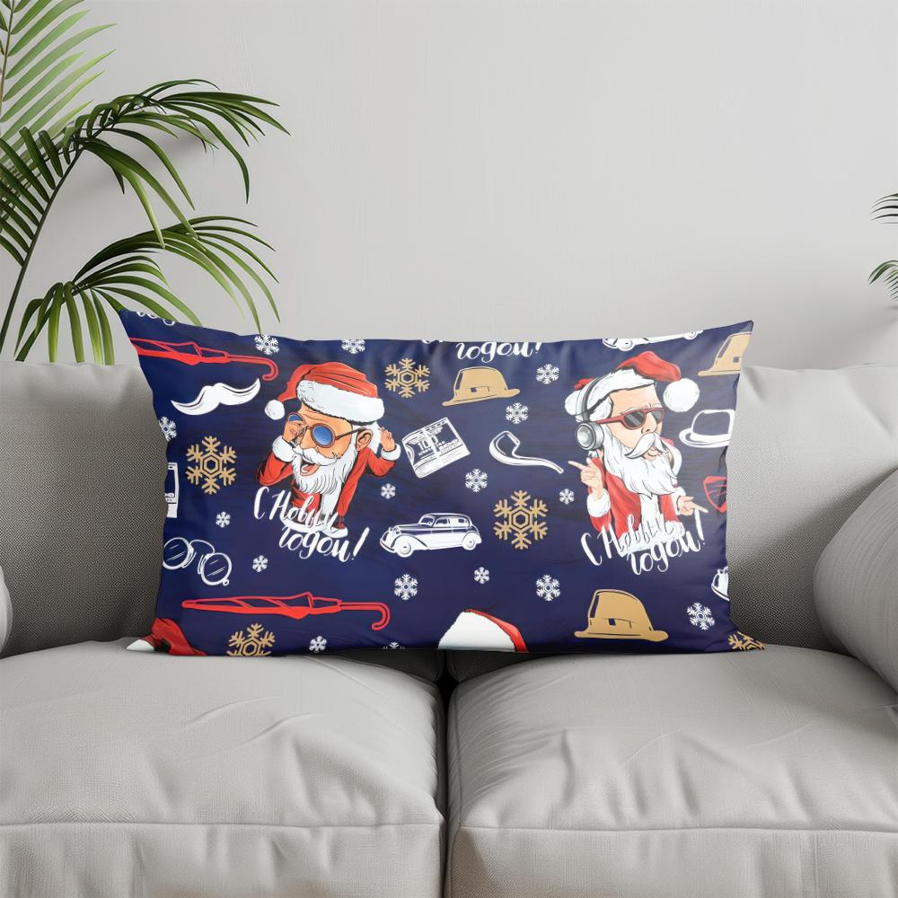 Home Decor Christmas Trees & Snowflakes Pillow Suitable For Sofa Bedroom Car Pillow Cover Cushion Rectangular Back Cushion