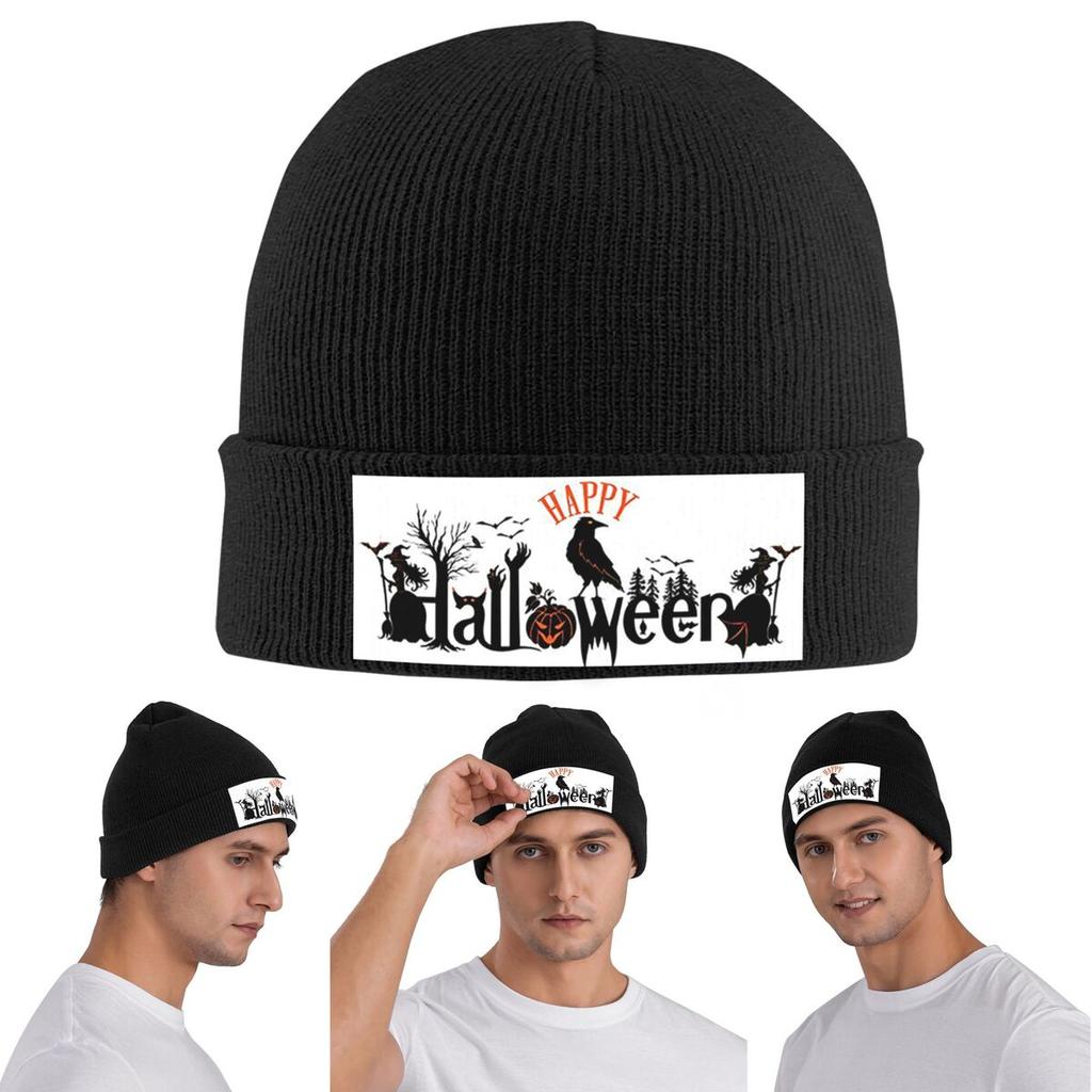 Happy Halloween Warm Knitted Cap Winter Knit Bonnet Hat Skullies Beanies Hip Hop Caps for Unisex