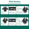 Icsee 9MP Wireless Three-Lens Camera with Triple Screen for Outdoor Monitoring
