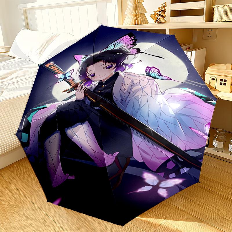 Vibrant Anime Characters Umbrella 8-Frame for Travel, Camping, Casual Lightweight Portable Umbrella, Essential for Every Family Holidays Gift
