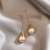 French Tassel Earrings for Women, Matte Metal Dangle Earrings Trendy Birthday Party Jewelry