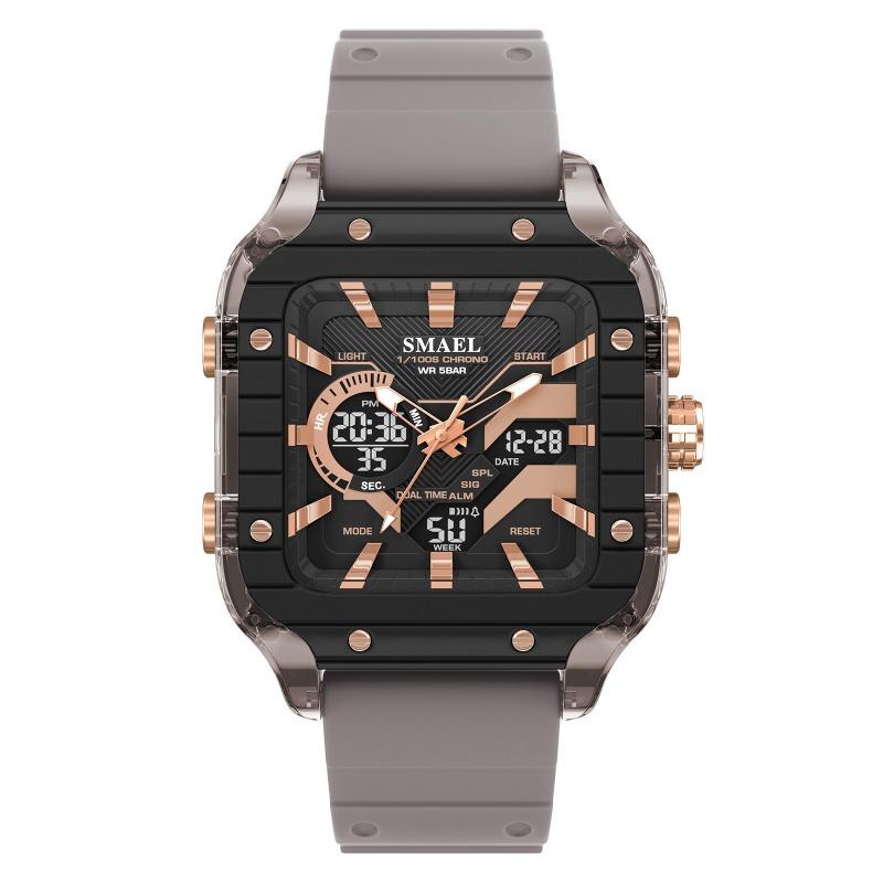 Top Brand Men's Square Quartz Electronic Movement Watch Trendy Sports Watch