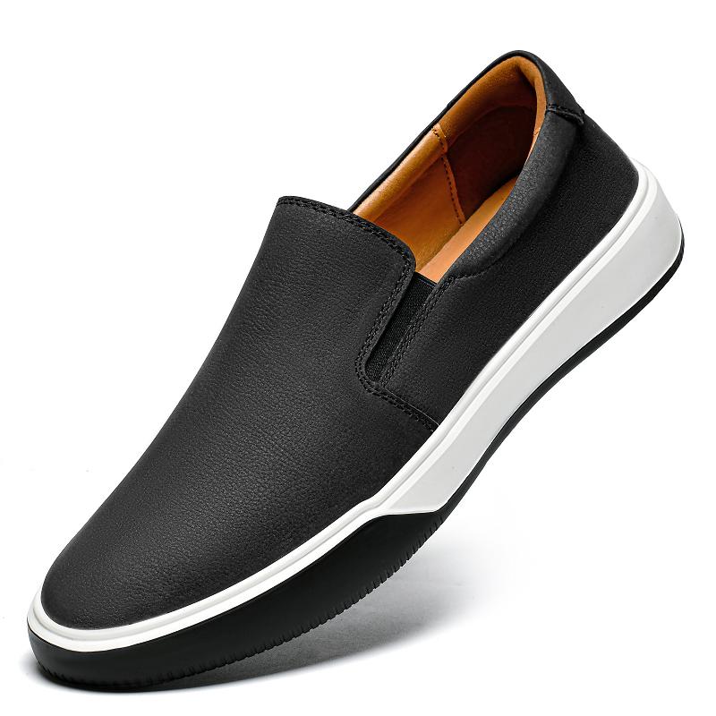 Fashion Genuine leather men's loafers Minimalist comfortable high-quality style Work and office Trendy youth shoes Fashion hot selling