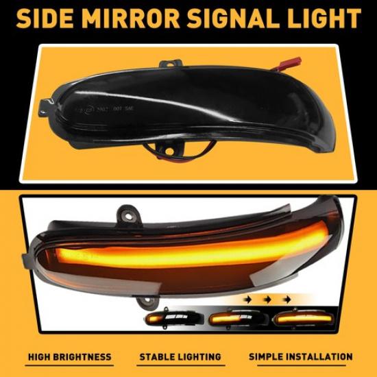 

For 2000-07 Mercedes C-Class W203 S203 Sequential LED Mirror Turn Signal Light V