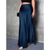 Fashion Elegant Loose Women Satin Skirts Spring and Summer New Simple Casual Office A-line Long Skirts Office Solid Color Women's Clothing