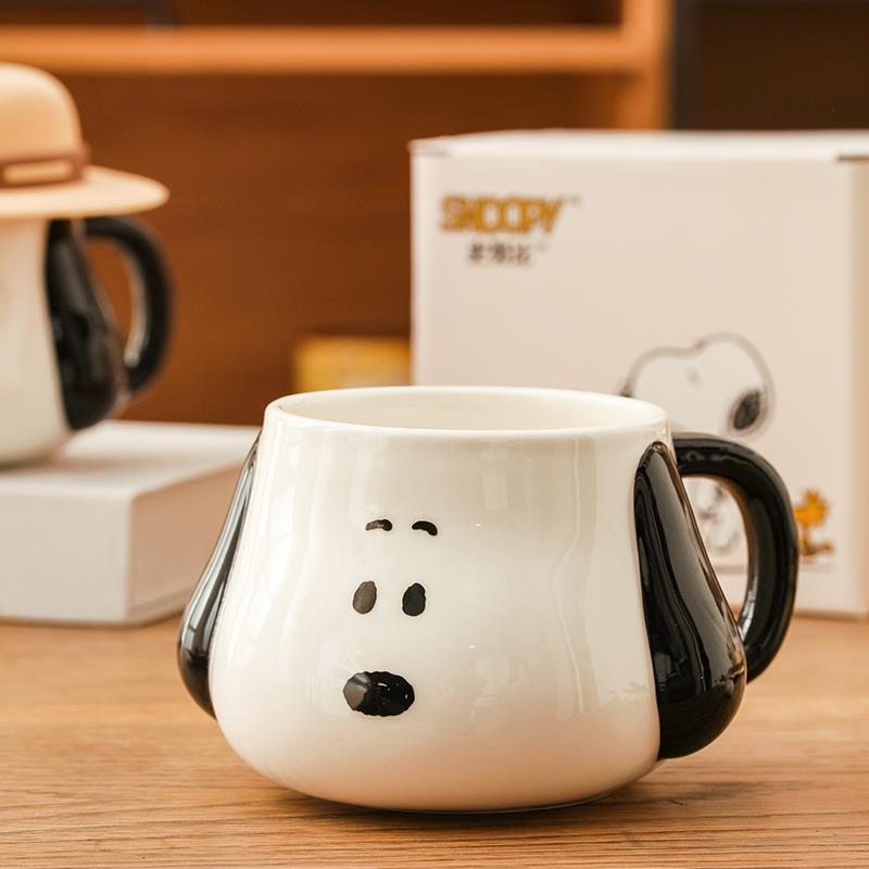 Girls high-value ceramic mug cute children s water cup drinking milk cup coffee cup souvenir birthday gift 500ML