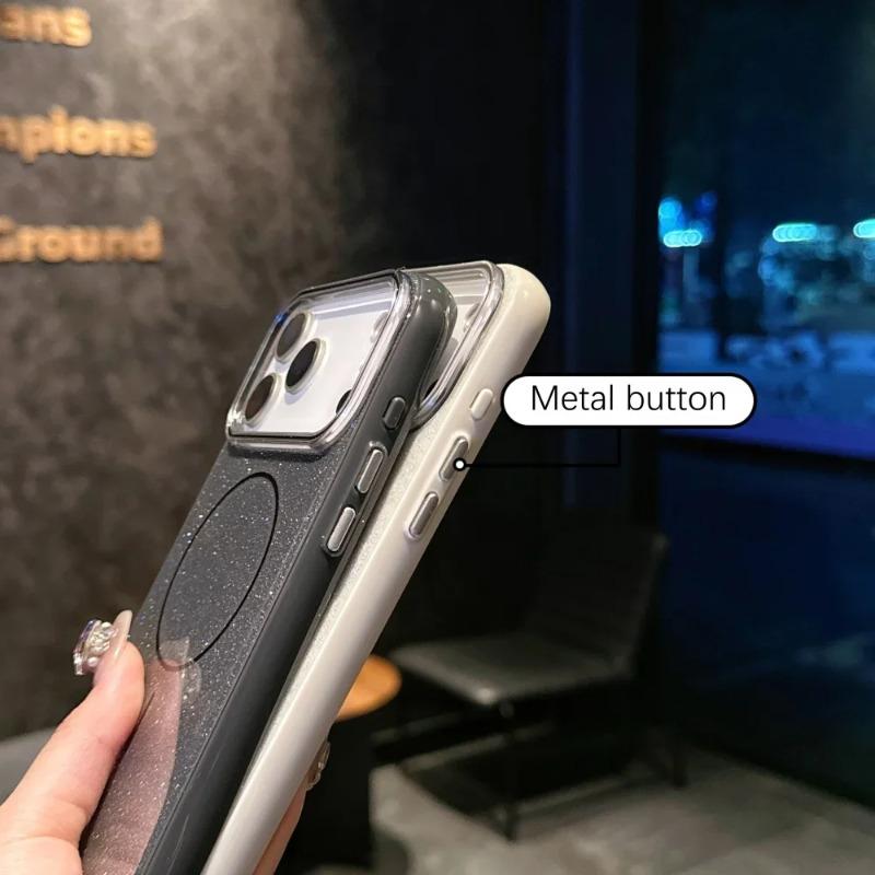 Luxury Bling Glitter For Magsafe Magnetic Case For iPhone 17 16 15 14 Plus 13 12  Pro Max Wireless Charging Shockproof IMD Cover
