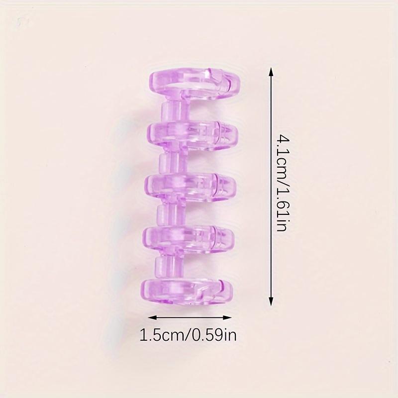 5-Pack Transparent PP Loose-Leaf Notebook Rings - Up To 100 Sheets Capacity, Book Lovers, Document Organization, and Office Use