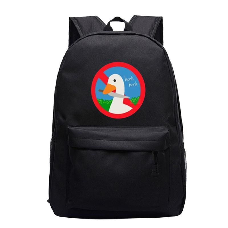 Primary And Secondary School Students Schoolbag Goose Personalized Printing Youth Leisure Simple Backpack Large Capacity