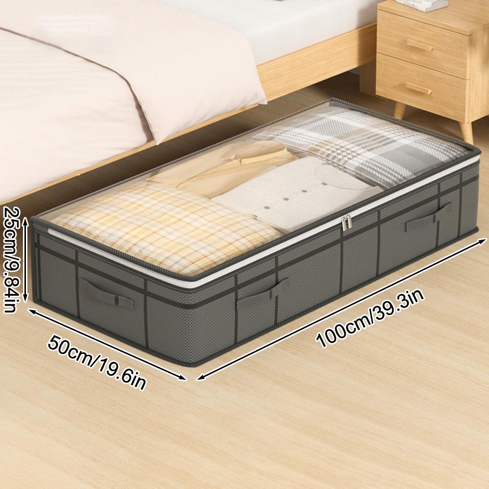 

1PC foldable non-woven bed bottom storage bag Large capacity clothing blanket storage bag Tidy bedroom closet dust
