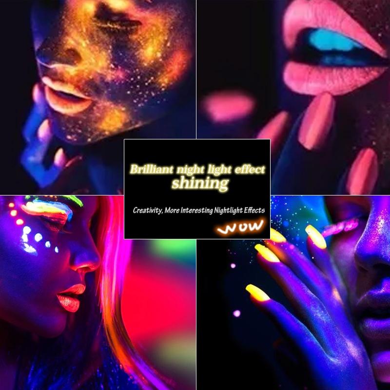 Nagel Fluoreszierendes Pulver 12 Farben Lange Box Nagel Super Helles Laser Phototherapie Nagellack Kleber Phosphor