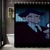 Crayon Shin-Chan Cowboy Rope Swing 2D Print Waterproof Shower Curtain, Blue Sky Bathroom Decor With Hooks