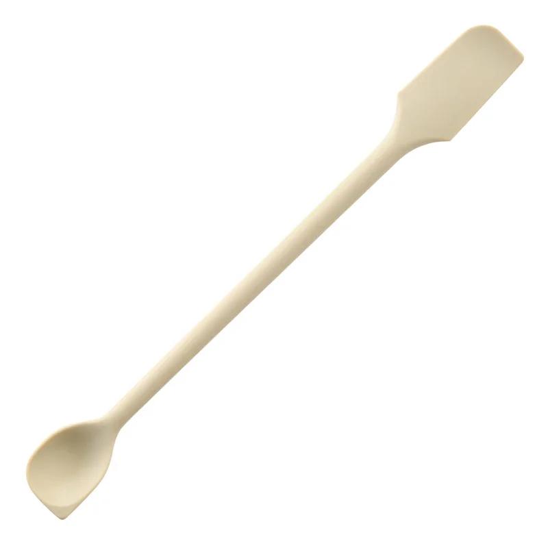 

Multifunctional Silicone Scraper Mini Double-headed 2-in-1 Fruit Jam Cosmetic Bottle Spatula Spoon Kitchen Cooking Baking Tools білий