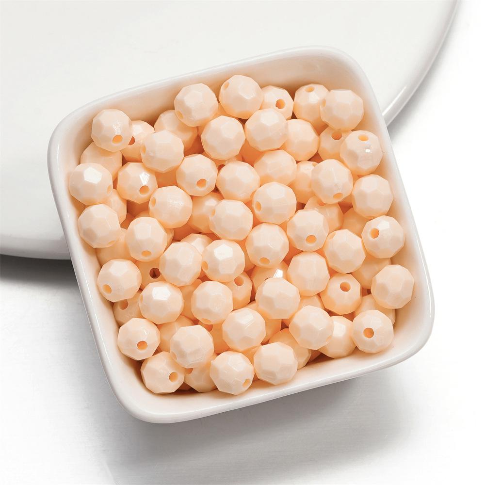 Acrylic Faceted Round Ball Beads for DIY Children's Bracelets and Necklaces
