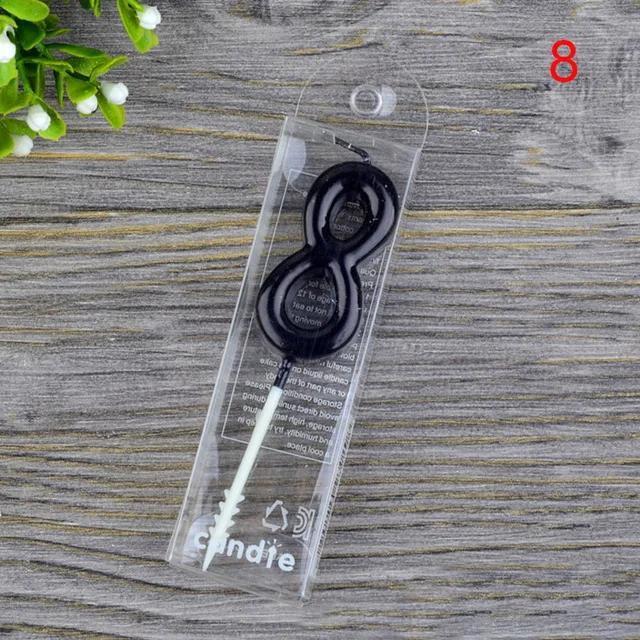 1 st Rött Vin Nummer Födelsedag Papper Tårtljus Barn Födelsedagsfest Bröllopstårta Ljus Favör Tillbehör Tårtdekorationer