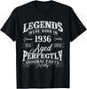 Legends Were Born In 1936 Year of Birth Birthday T-Shirt