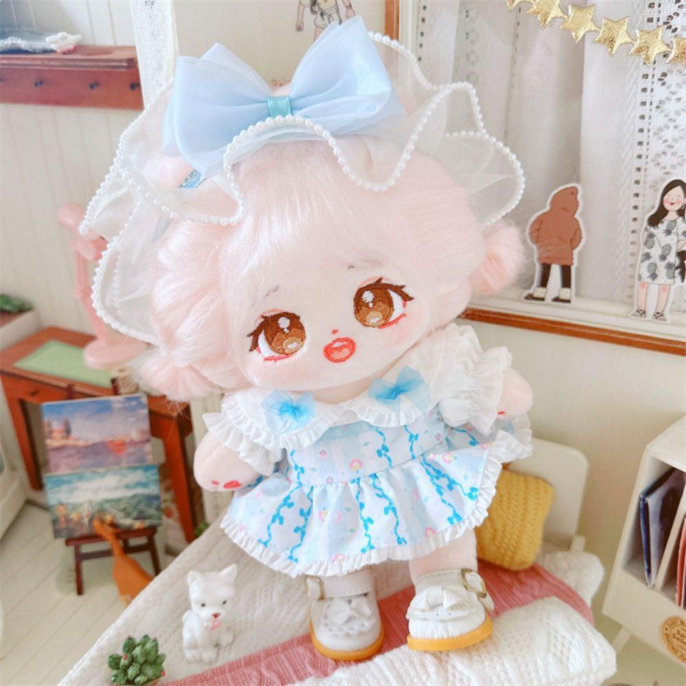 

Одежда для кукол, декор 20 см, аксессуары для кукол, плюшевые головные уборы для кукол, модные кукольные платья, милая повязка на голову