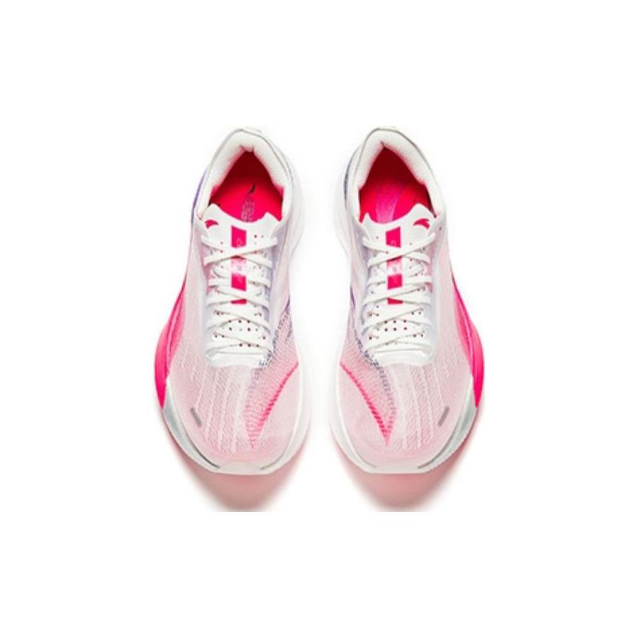 New Anta C202 5 GT Cushioned Slip Resistant Abrasion Resistant Low Top Marathon Running Shoes Women's White Red Purple 122355560-1