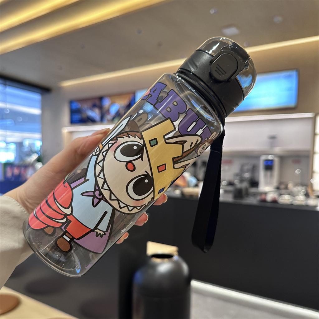 Cute Water Cup Bounce Cover Portable Car Cup Slender Water Cup