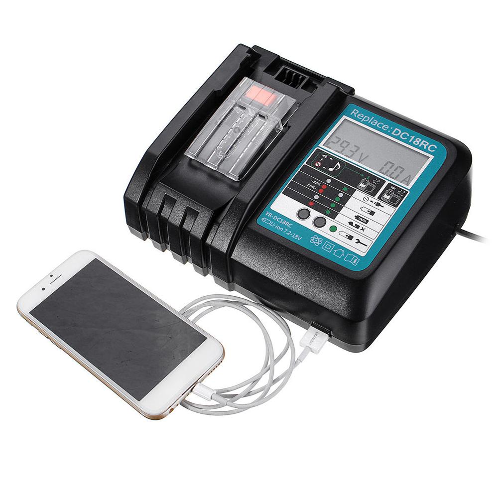 14.4V 18V 3A Charging Current Replacement Battery Charger for Makita