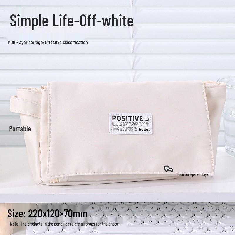 Large Capacity Blue Transparent Ita Pencil Case - Stylish and Functional for Students