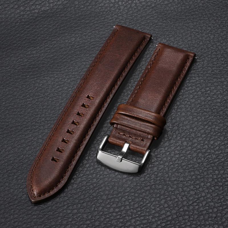 18mm 20mm 22mm 24mm Quick Release Comfortable Calfskin Watchbands Men's and Women's Smart Business Watch Band Watch Accessories