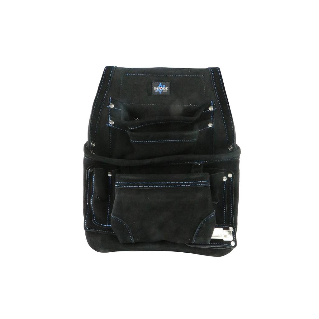 SK11 Suede Waist Nail Bag 3 Tiers Genuine Leather with Conveyor Holder DVC-KZ26