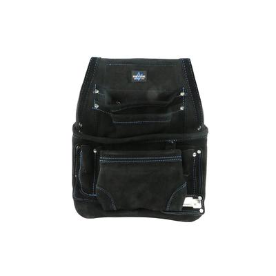 SK11 Suede Waist Nail Bag 3 Tiers Genuine Leather with Conveyor Holder DVC-KZ26