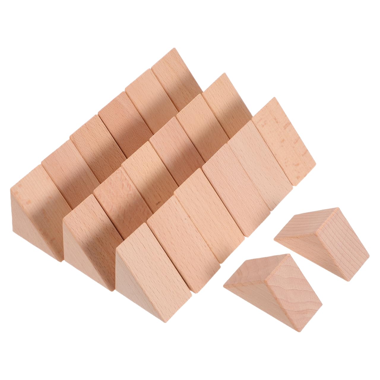 

Lurrose 20-Piece Triangle Building Blocks, Wooden, Kids Educational DIY Building Blocks, Toys, Birthday Gift for Boys and Girls