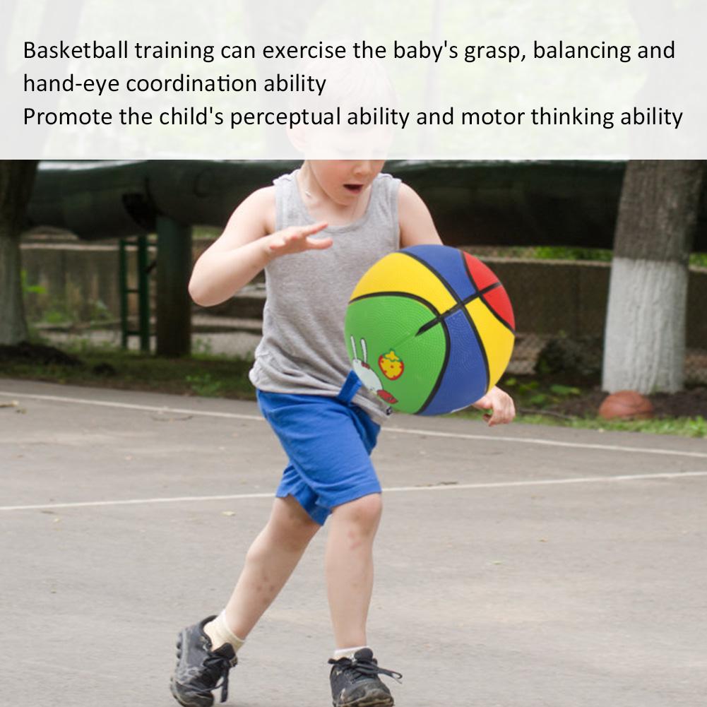 Rubber No.3 Little White Rabbit Good Elasticity Kindergarten Children Mini Outdoor Wear Resistant Basketball for 1 5