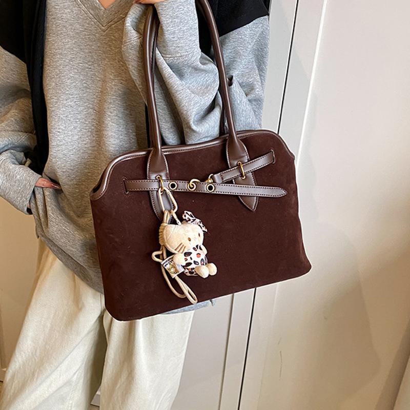 New Leopard Stitching Tote Bag Fashion Retro Matte Large-capacity Handbag Daily Commuter Shoulder Bag