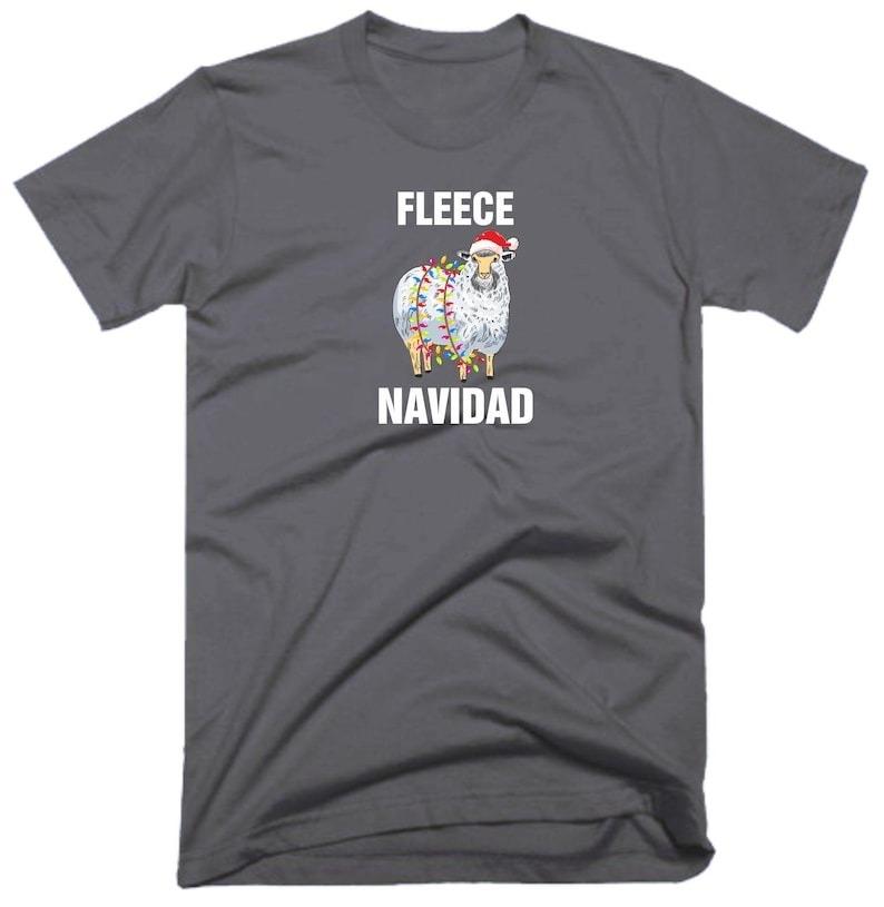 Lovely Fleece Navidad T Shirt Christmas Clothing Funny Rude Offensive Joke Xmas Lights Festive Sheep Birthday Gift Regular Tee