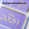 Mini stolní kalendář 2026 leden 2026 - prosinec 2026 12měsíční plánovač Dvojitá drátěná vazba Stojící překlápěcí Malý stolní kalendář pro domácí kancelář