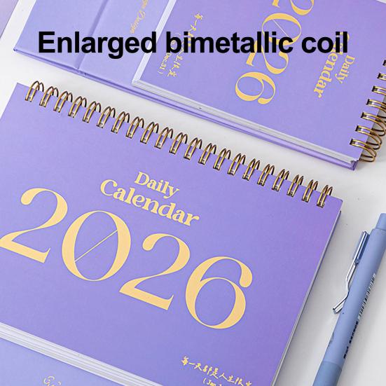 Mini stolní kalendář 2026 leden 2026 - prosinec 2026 12měsíční plánovač Dvojitá drátěná vazba Stojící překlápěcí Malý stolní kalendář pro domácí kancelář