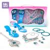 Kids Jewelry Toy Set - Crystal High Heels Necklace Bracelet Backpack Pretend Play Dress Up Gift for Girls