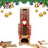 Weihnachtsmann Kamin Dekoration 3D Gedruckter Adventskalender, 24-Tage Weihnachten Countdown Ornament für Familientradition Heimdekoration, Wiederverwendbar Feiertag