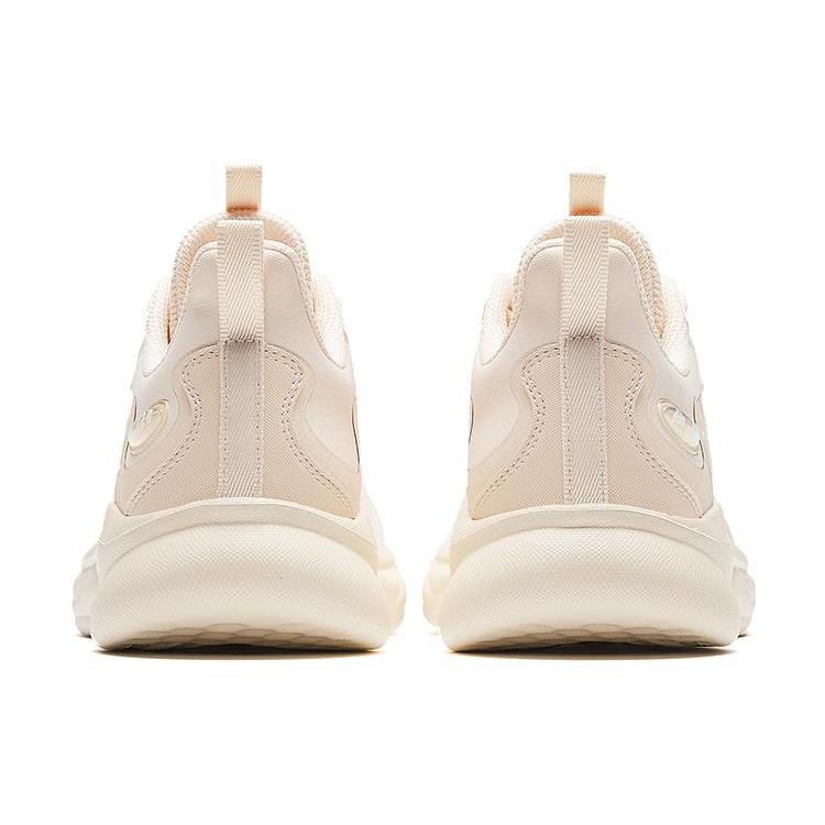 New Anta Mianbomb 2 Cushioned Slip Resistant Abrasion Resistant Low Top Sprint Running Shoes Women's Beige Yellow 922345577-3