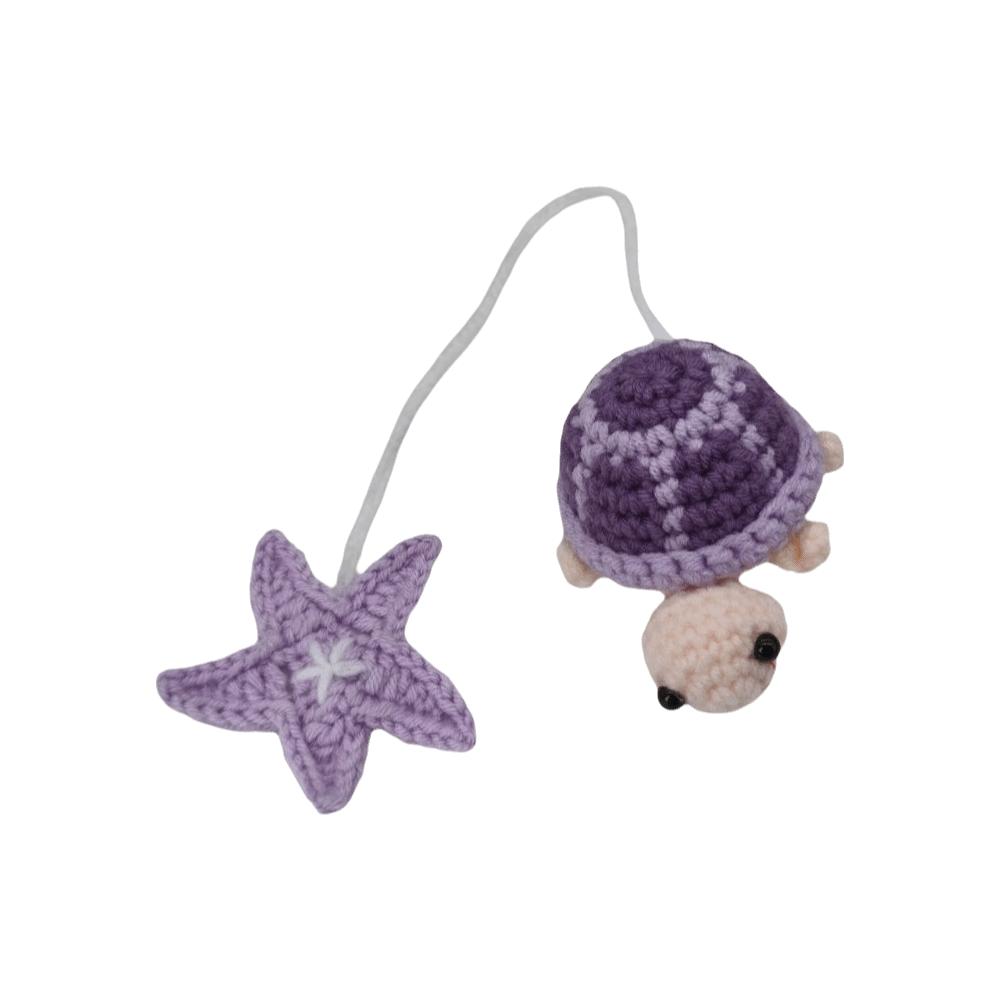 Multi-Purpose Crochet Turtle Handmade Curtain Tieback Creative Bag Hanging Charm Home Decoration