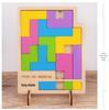 Children's Wooden Educational Tetris Calendar Puzzle Game