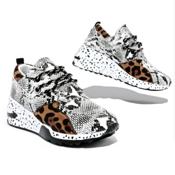 Leopard Shoes Womens Sneakers Platform Tennis Female Roses Casual Thick Sole Mesh Trainers Fashion 2025 Colorful Rubber Lace-Up