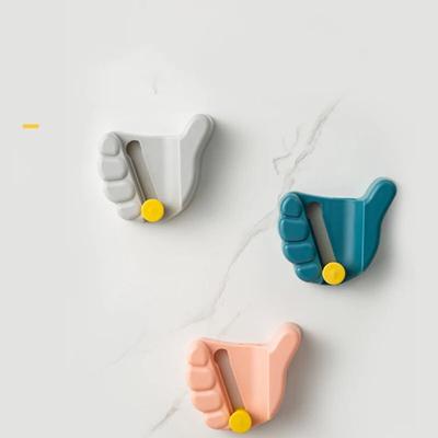 A Creative Multifunctional Sliding Hook With Palm Mop Clip No Punching In Kitchen Bathroom Adhesive Broom Rack Household Gift