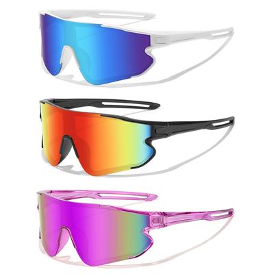3 Pairs Brand Fishing Sunglasses Men Women Outdoor Sports MTB Bike Cycling Running Hiking Big Lens Goggles with UV Protection
