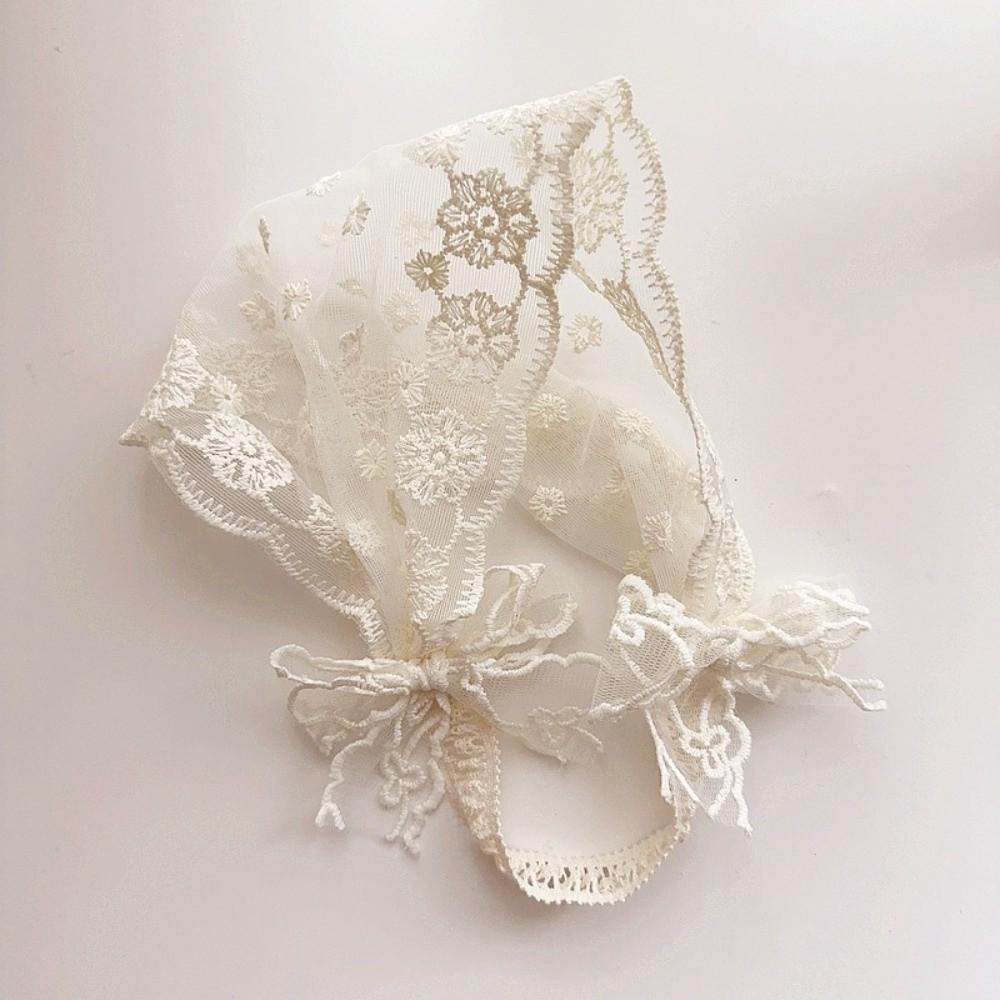 Newborn Infant Accessories Hollow Headband Elastic White Headwear Cute Lace Flowers Headpiece Princess Girl
