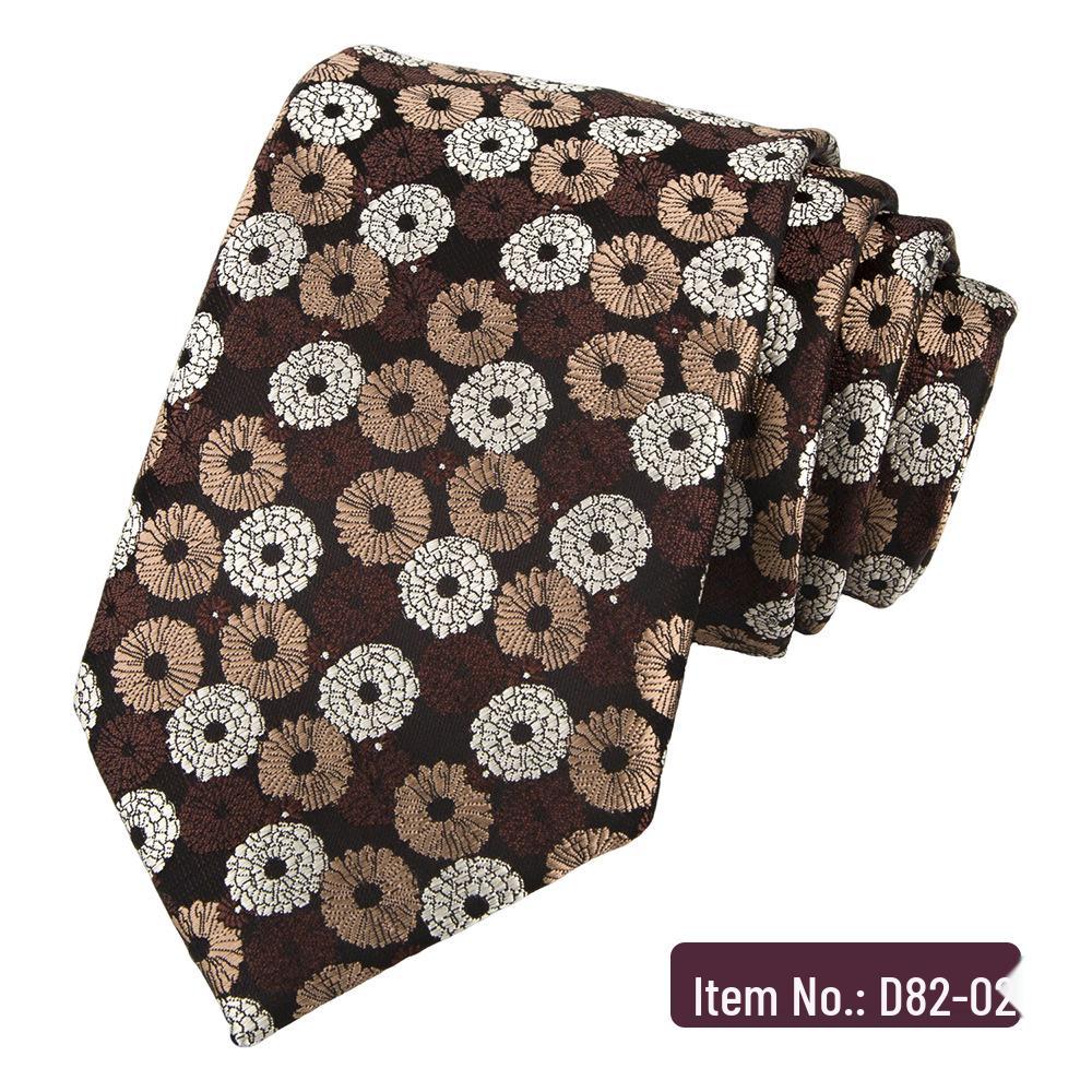 8CM Retro Floral Jacquard Tie: Men s Light Luxury for Business, Formal, Casual, Wedding & Photography
